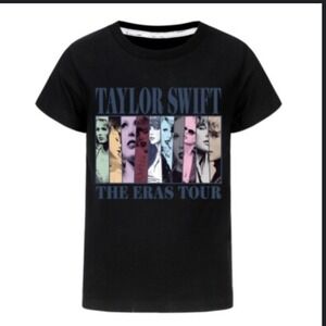 Taylor Swift Eras Tour Short Sleeve Black Cotton Tee NWOT - Size‎ Large